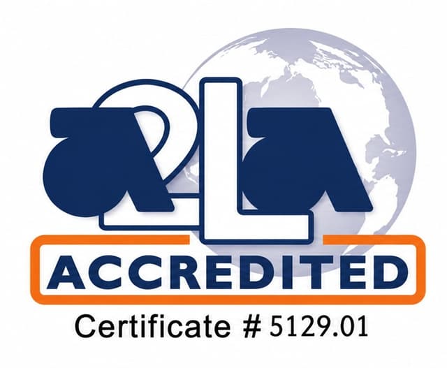 A2LA Accredited, Certificate #5129.01